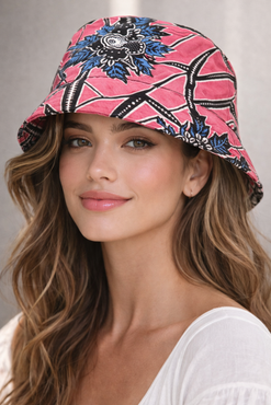 Reversible African Print Bucket Hat- 2- in -1 Style
