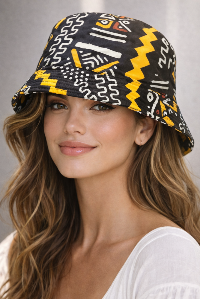 Reversible African Print Bucket Hat - 2 in 1 Style